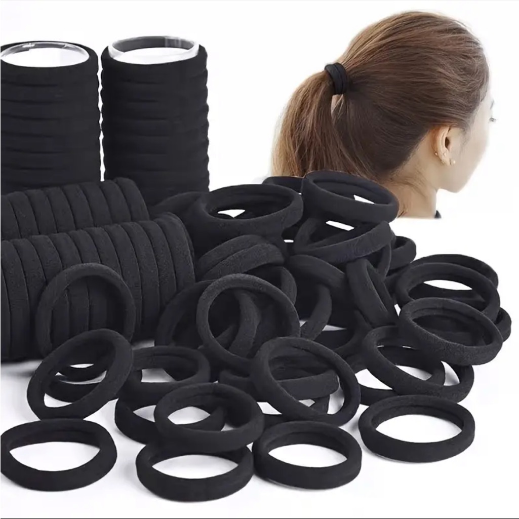 50 Pcs Black Hair Tie Brand New